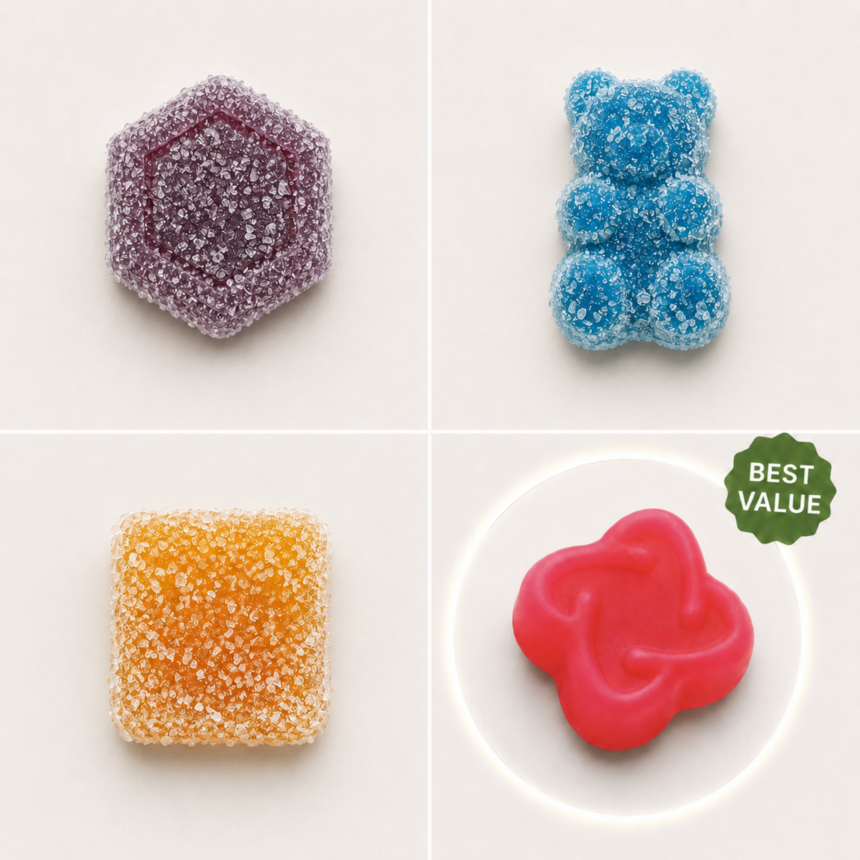 Creatine gummy comparison with ARQ8 marked best value